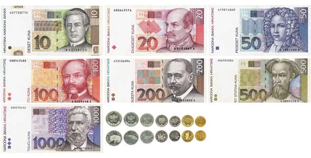 Billet monnaie croatie croate kuna